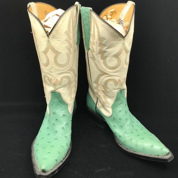 RIOS OF MERCEDES Ostrich Leather Cowboy Boots - Picture 3 of 8